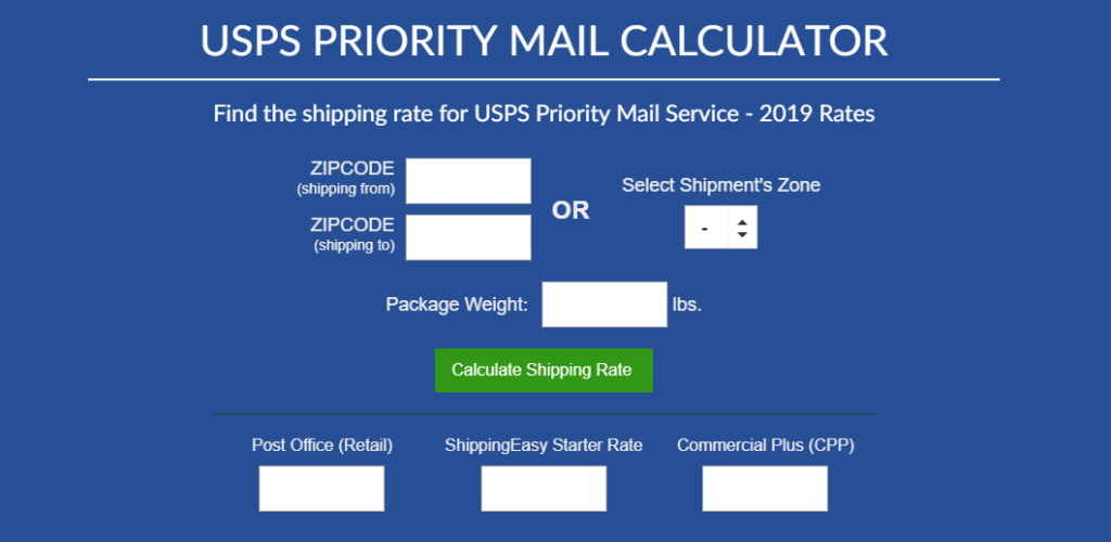 Introducing The Priority Mail Rate Calculator For Usps Shippingeasy