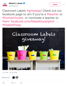 back to school e-commerce Mabel's Labels