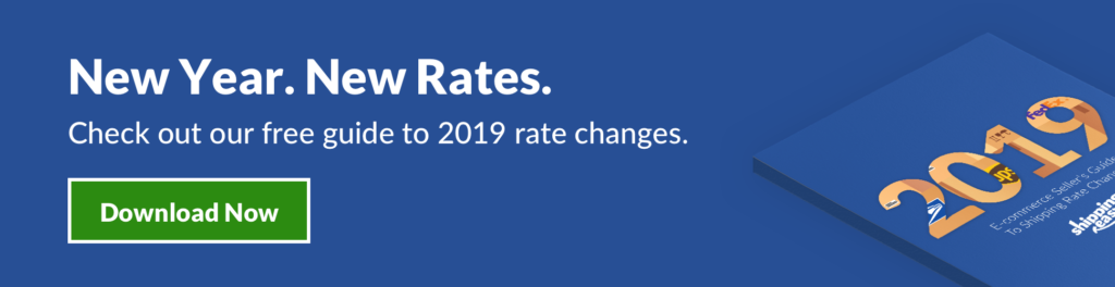 2019 Shipping Rate Changes guide