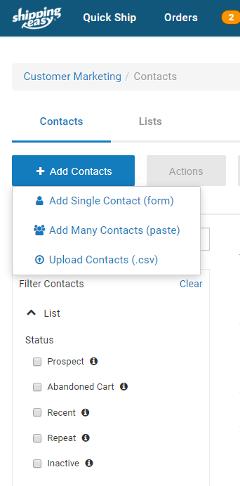 Mailchimp alternative import contacts