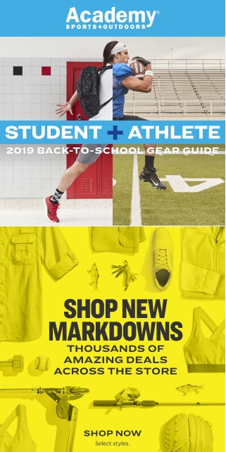 back-to-school shoppers email campaign Academy Outdoors