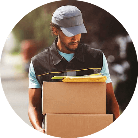 Deliveryman with packages