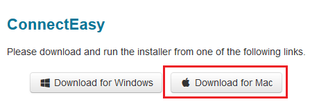 Mac users will select Download for Mac to continue the installation process.