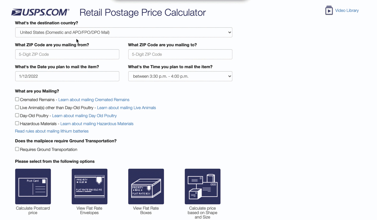 USPS's rate calculator is a great way to help determine USPS shipping costs.