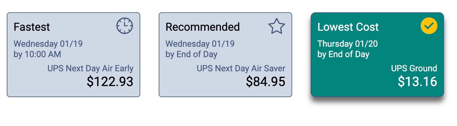 Without ShippingEasy's discount, this shipment is quoted to cost $13.16 with UPS Ground. 