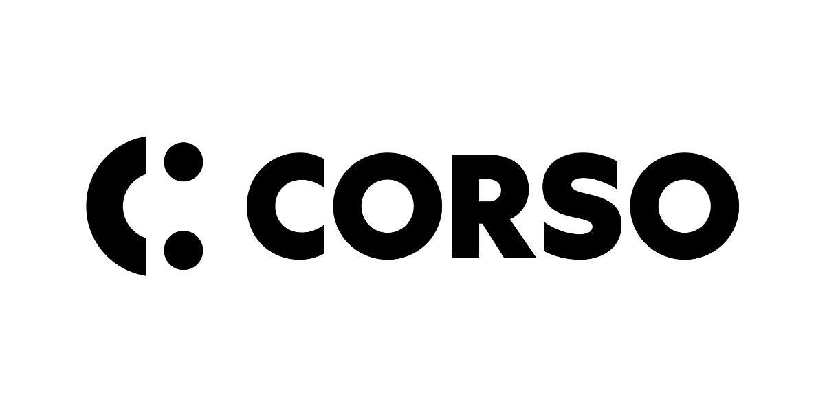 Header image featuring Corso logo in black